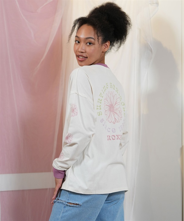 ROXY ロキシー 長袖 Tシャツ レディース ロンT リンガーシャツ バックプリント RLT251644M