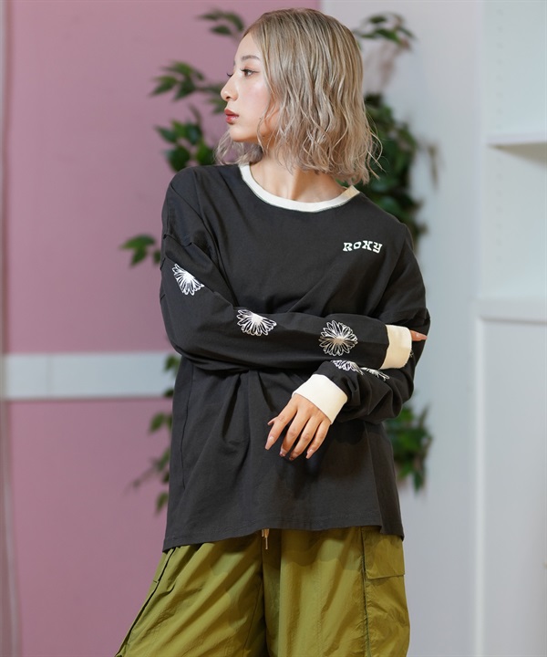 ROXY ロキシー 長袖 Tシャツ レディース ロンT リンガーシャツ バックプリント RLT251644M
