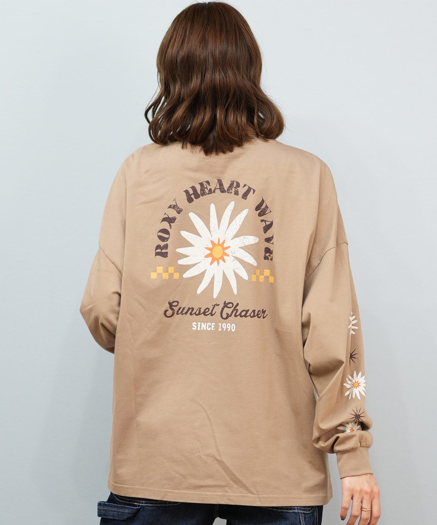 ROXY ロキシー 長袖 Tシャツ ロンT レディース バックプリント ロゴ BELLIS L S TEE RLT254033(BEG-S)