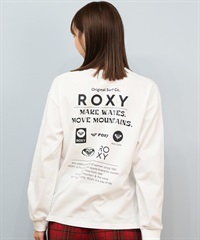 ROXY ロキシー 長袖 Tシャツ ロンT レディース バックプリント ロゴ HISTORICAL LOGO L S TEE RLT254042(WHT-M)