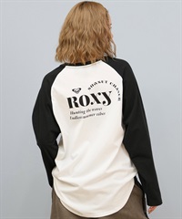 ROXY ロキシー 長袖 Tシャツ ロンT レディース シンプル SUNSET CHASER RAGLAN ロンT RLT254629M(BLK-M)
