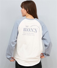 ROXY ロキシー 長袖 Tシャツ ロンT レディース シンプル SUNSET CHASER RAGLAN ロンT RLT254629M(BLU-M)