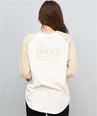 ROXY ロキシー 長袖 Tシャツ ロンT レディース シンプル SUNSET CHASER RAGLAN ロンT RLT254629M(BEG-M)