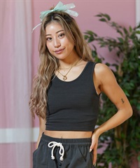 ROXY ロキシー レディース タンクトップ カップ付き クロップ丈