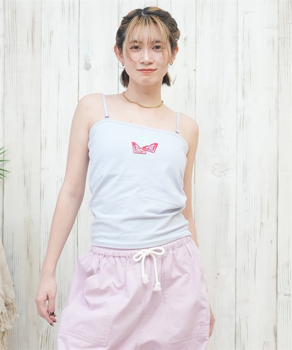 ROXY ロキシー キャミソール タンクトップ レディース カップ付 ロゴ チェリー ラメ CHERRY CHERRY BARE TOP RSL252061M