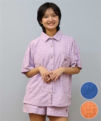ROXY ロキシー 半袖 シャツ レディース パイル生地 開襟シャツ セットアップ対応 SUNBATHING SHIRT RDK252037