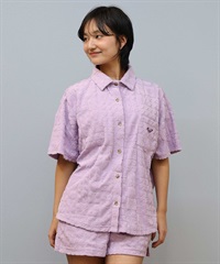 ROXY ロキシー 半袖 シャツ レディース パイル生地 開襟シャツ セットアップ対応 SUNBATHING SHIRT RDK252037
