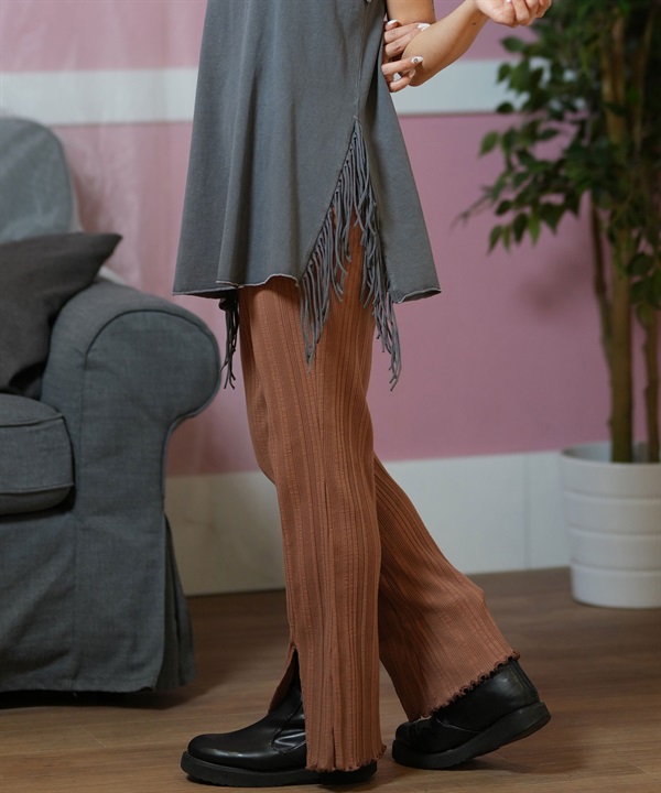 ROXY ロキシー ロングパンツ レディース フレアパンツ リブ 無地 シンプル MIXTURE PANTS RPT252034