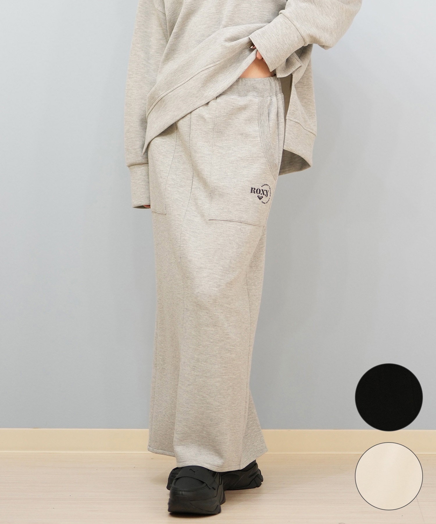 ROXY ロキシー ロングスカート レディース ロゴ ワンポイント セットアップ対応 RSK254612M(BLK-M)