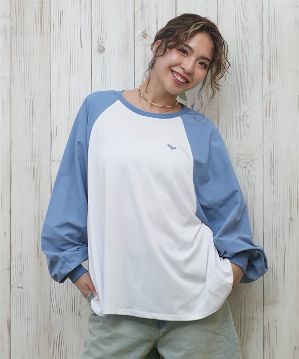 ROXY ロキシー ラッシュガード レディース 長袖 Tシャツ ラグラン ロンT 水陸両用 UVカット LA PALMA RLY251031