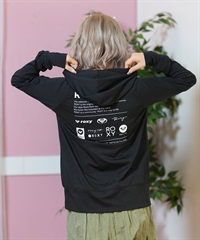 ROXY ロキシー ラッシュガード レディース パーカー ジップアップ 長袖 水陸両用 UVカット HISTORICAL LOGO HOODIE RLY251032