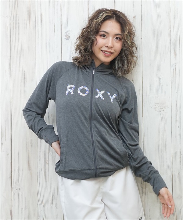 ROXY ロキシー ラッシュガード レディース パーカー ジップアップ 長袖 水陸両用 UVカット ARTSY FLORAL LOGO PARKA RLY251041
