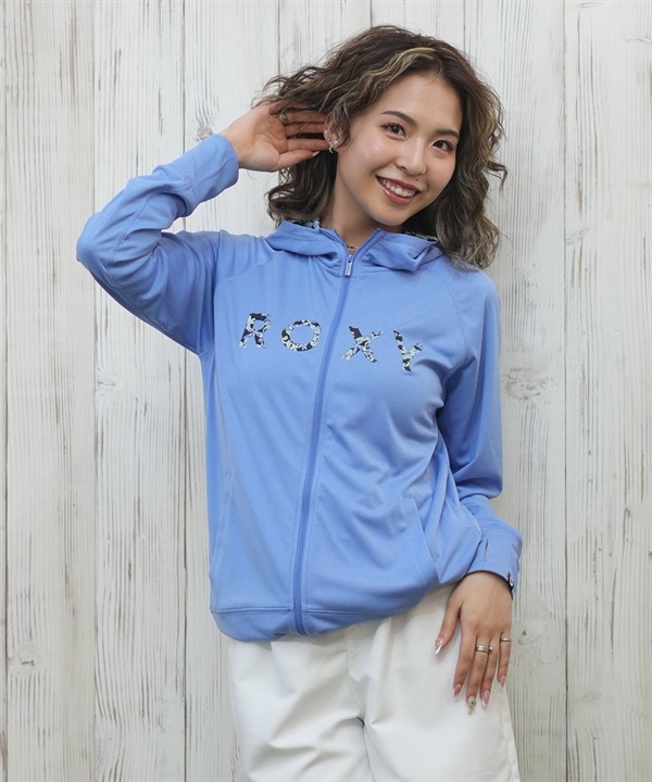 ROXY ロキシー ラッシュガード レディース パーカー ジップアップ 長袖 水陸両用 UVカット ARTSY FLORAL LOGO PARKA RLY251041