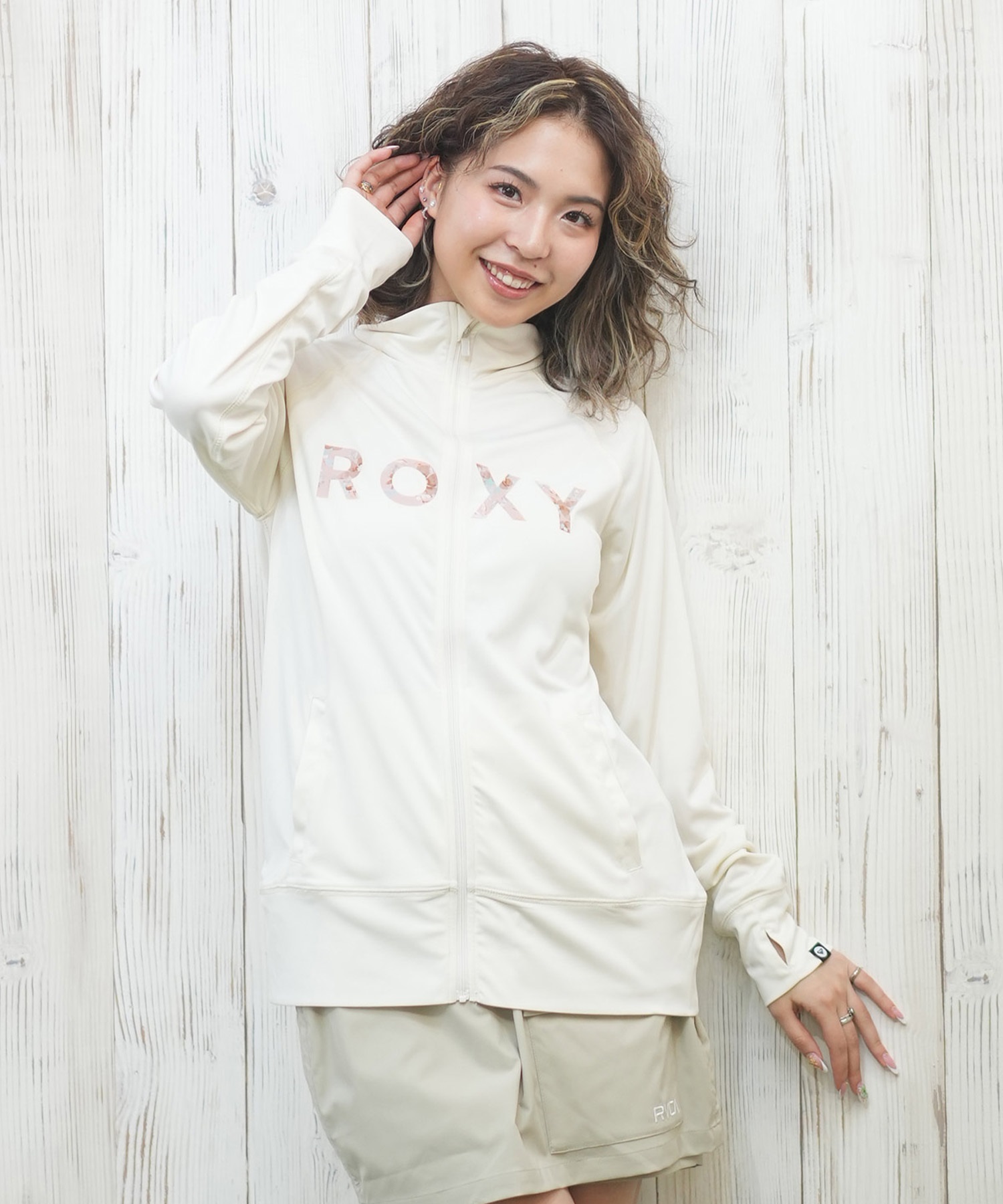 ROXY ロキシー 水着 レディース ラッシュガード ジップアップ 長袖