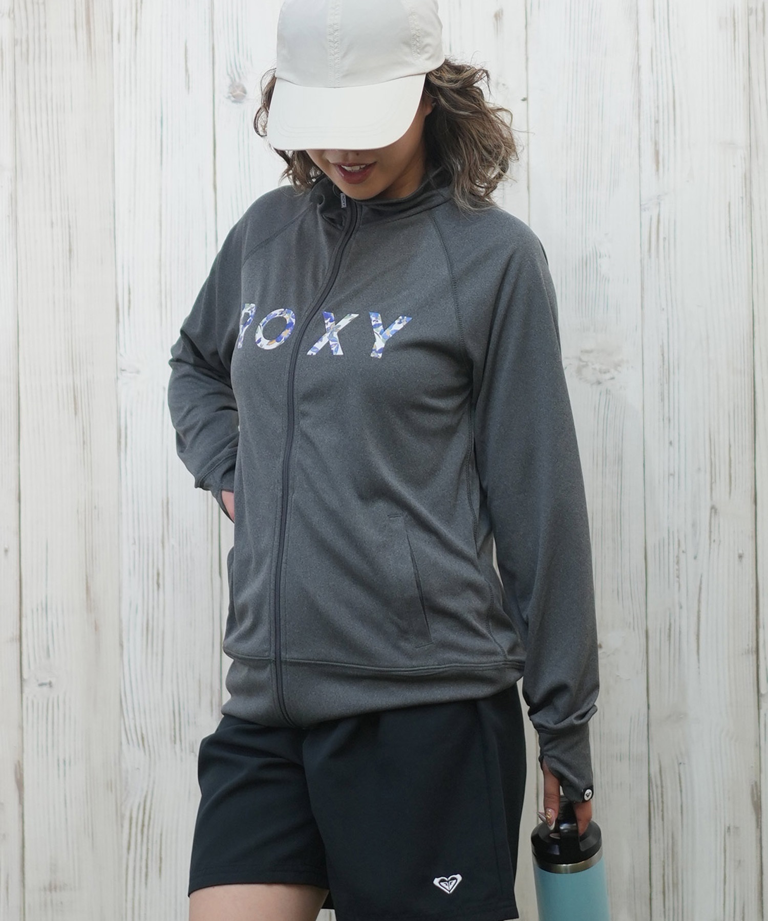 ROXY ロキシー 水着 レディース ラッシュガード ジップアップ 長袖