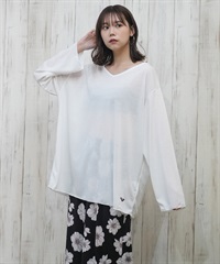 ROXY ロキシー 水着 ラッシュガード 長袖 Tシャツ ロンT レディース Vネック カットソー 水陸両用 UVカット TIDAL CREST RLY251050