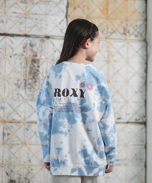 ROXY ロキシー トレーナー スウェット キッズ ジュニア 子供 クルーネック バックプリント タイダイ ミニ裏毛 TLT254091