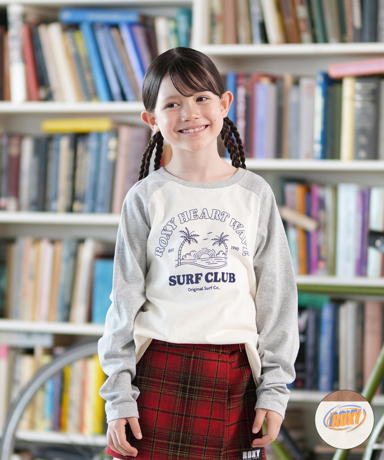 ROXY ロキシー 長袖 Tシャツ ロンT キッズ ジュニア 子供 ラグラン