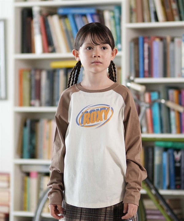 ROXY ロキシー 長袖 Tシャツ ロンT キッズ ジュニア 子供 ラグラン ラウンドヘム TLT254087