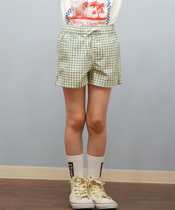 ROXY ロキシー 水着 トランクス キッズ ショートパンツ ボードショーツ 水陸両用 MINI PICNIC GINGHAM SHORT TBS251104