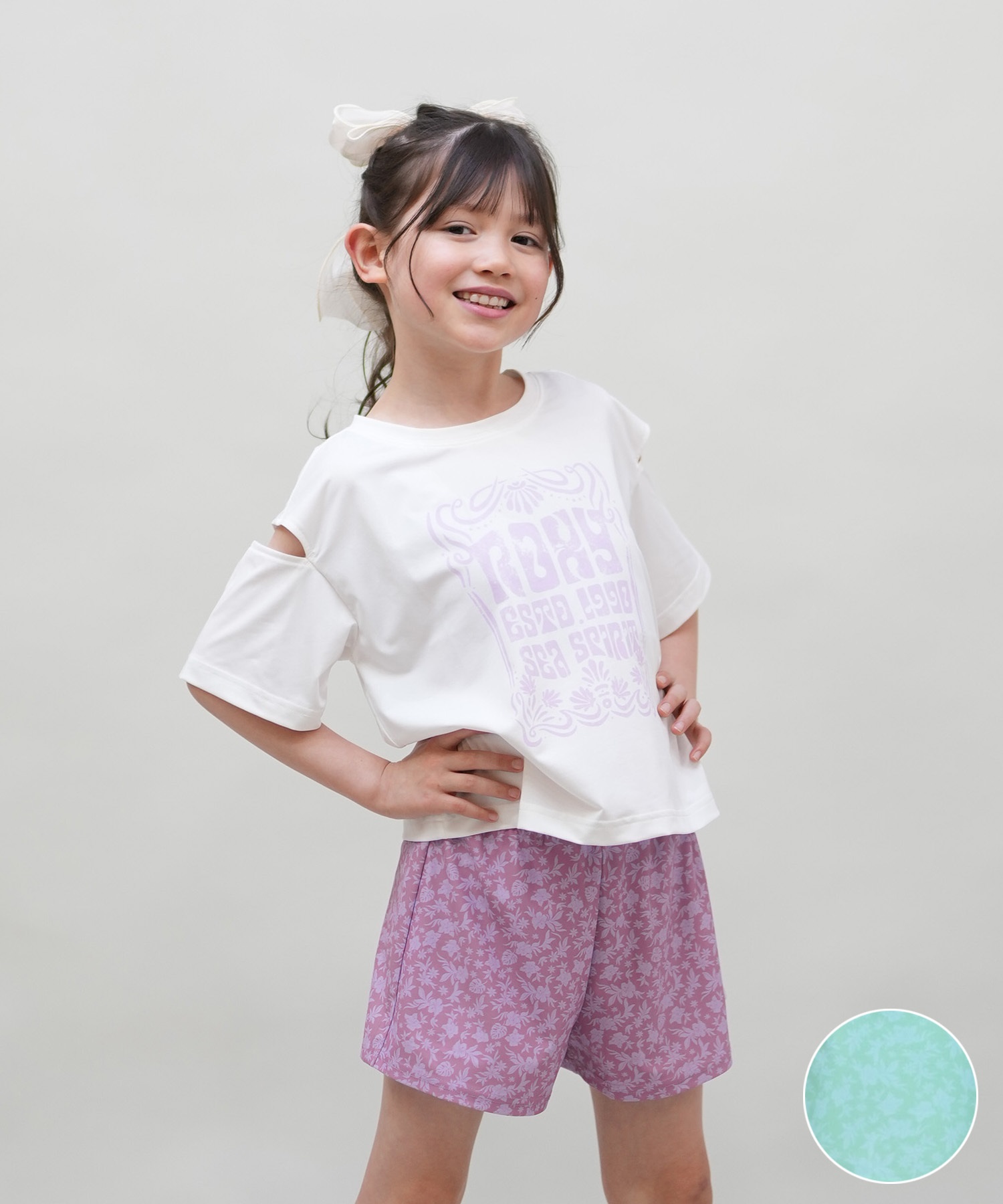 ROXY 水着 MINI FIREWORK/ロキシーキッズ水着3点セット キッズ