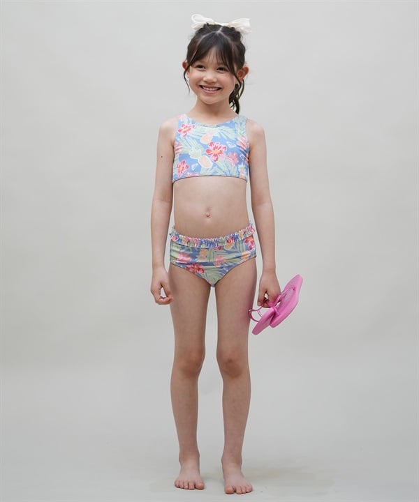 ROXY ロキシー  水着 ビキニ キッズ 子供 TROPICAL STORY CROP TOP S ERLX203221