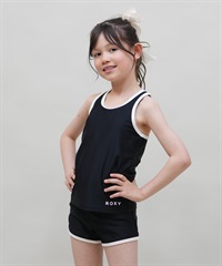 ROXY ロキシー 水着 タンキニ キッズ ジュニア 子供 女の子 ガールズ MINI DEEP WATER TSW251100(BLK-130cm)