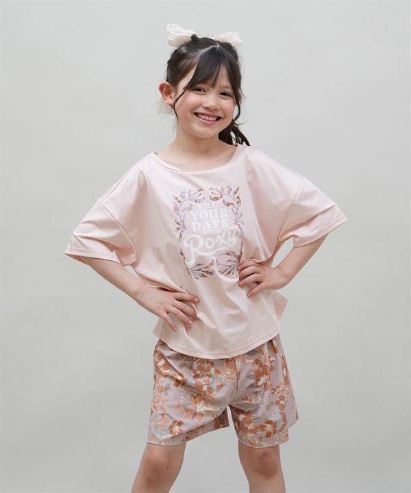 ROXY ロキシー 水着 セット キッズ ジュニア 子供 3点セット ラッシュTシャツ付き MINI ARTSY FLORAL TSW251102