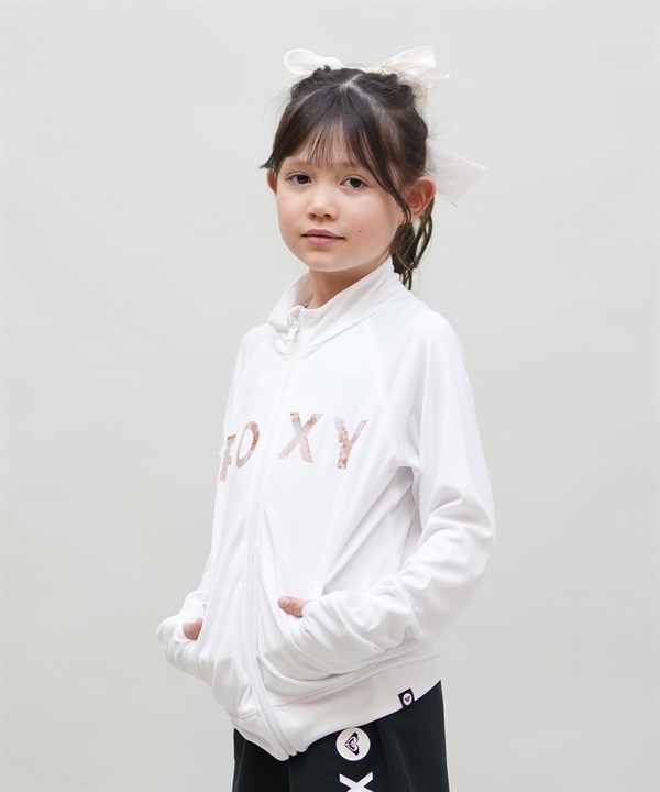 ROXY ロキシー 水着 ラッシュガード ジップアップ キッズ 子供 MINI ARTSY FLORAL LOGO STAND TLY251106
