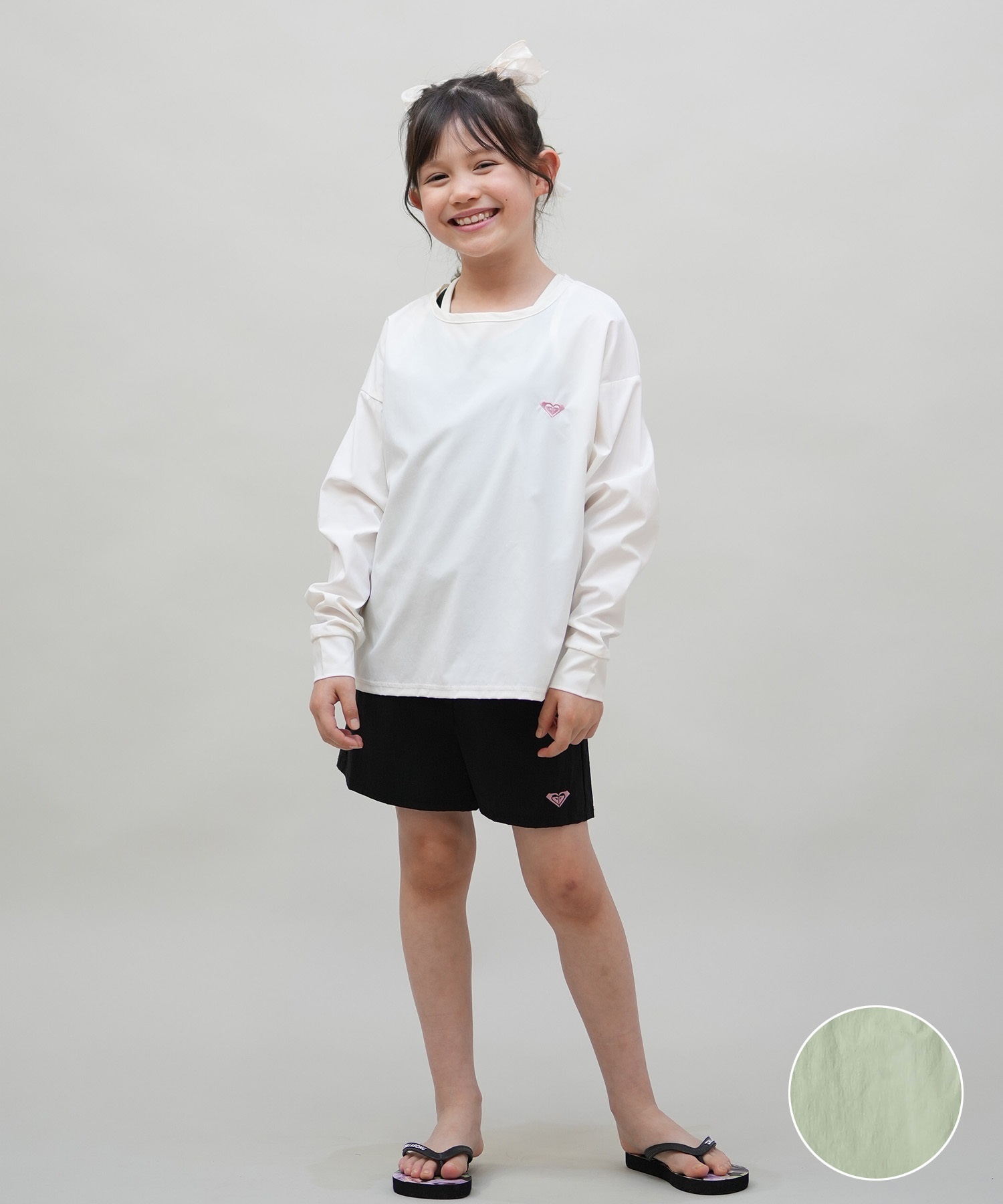 ROXY ロキシー 水着 ラッシュガード 2点セット キッズ 長袖 T