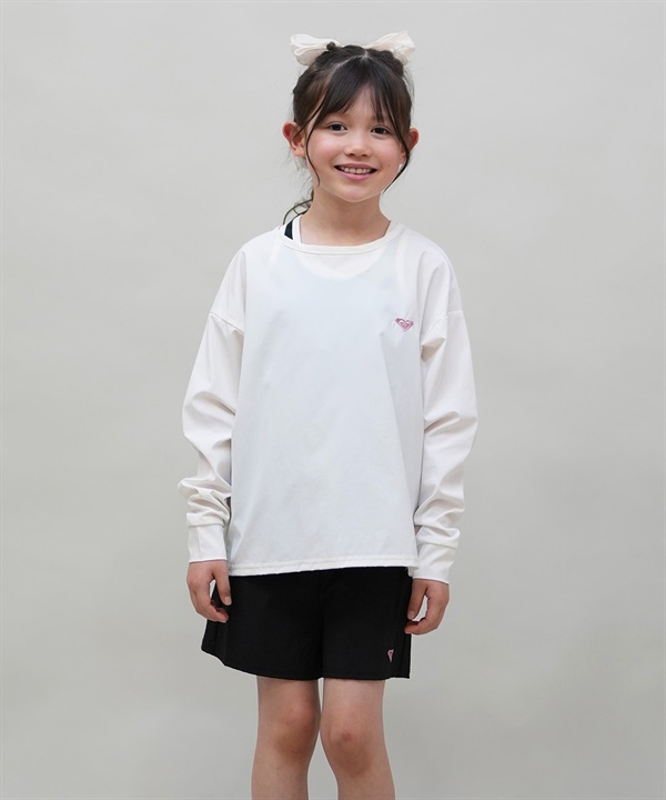 ROXY ロキシー 水着 ラッシュガード 2点セット キッズ 長袖 Tシャツ ショーツ MINI HEAR THE WAVES TLY251108