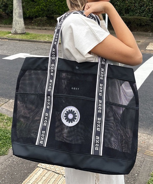 ROXY ロキシー トートバッグ 撥水 ロゴ メッシュ WILD FLOWER MESH TOTE BAG RBG252301