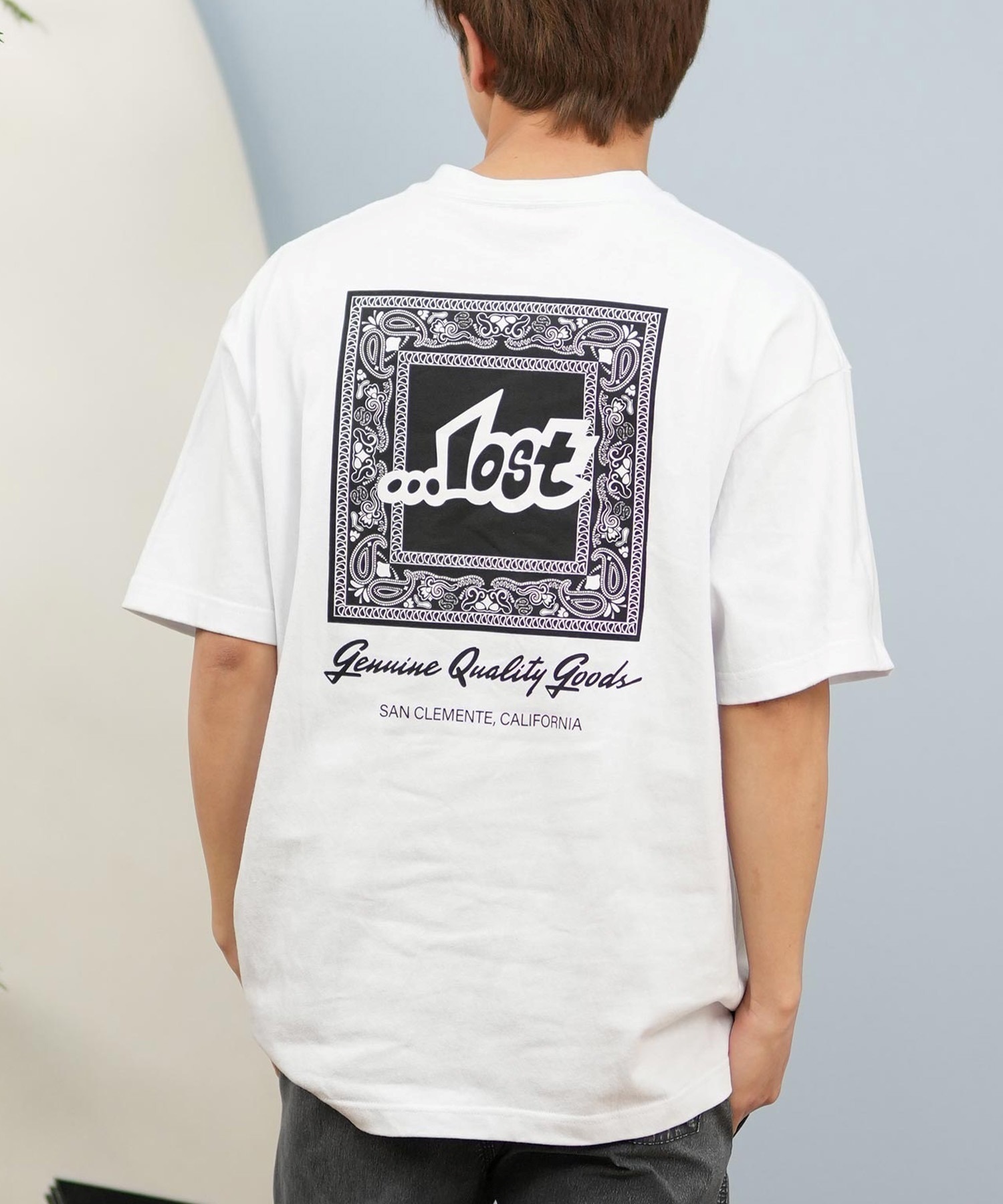 MOBB. バンダナ柄 半袖Tシャツ ホワイト MOBB LOVE T-SHIRT -WHITE-(LADIES/KIDS) | WALKIN STORE WEB SHOP