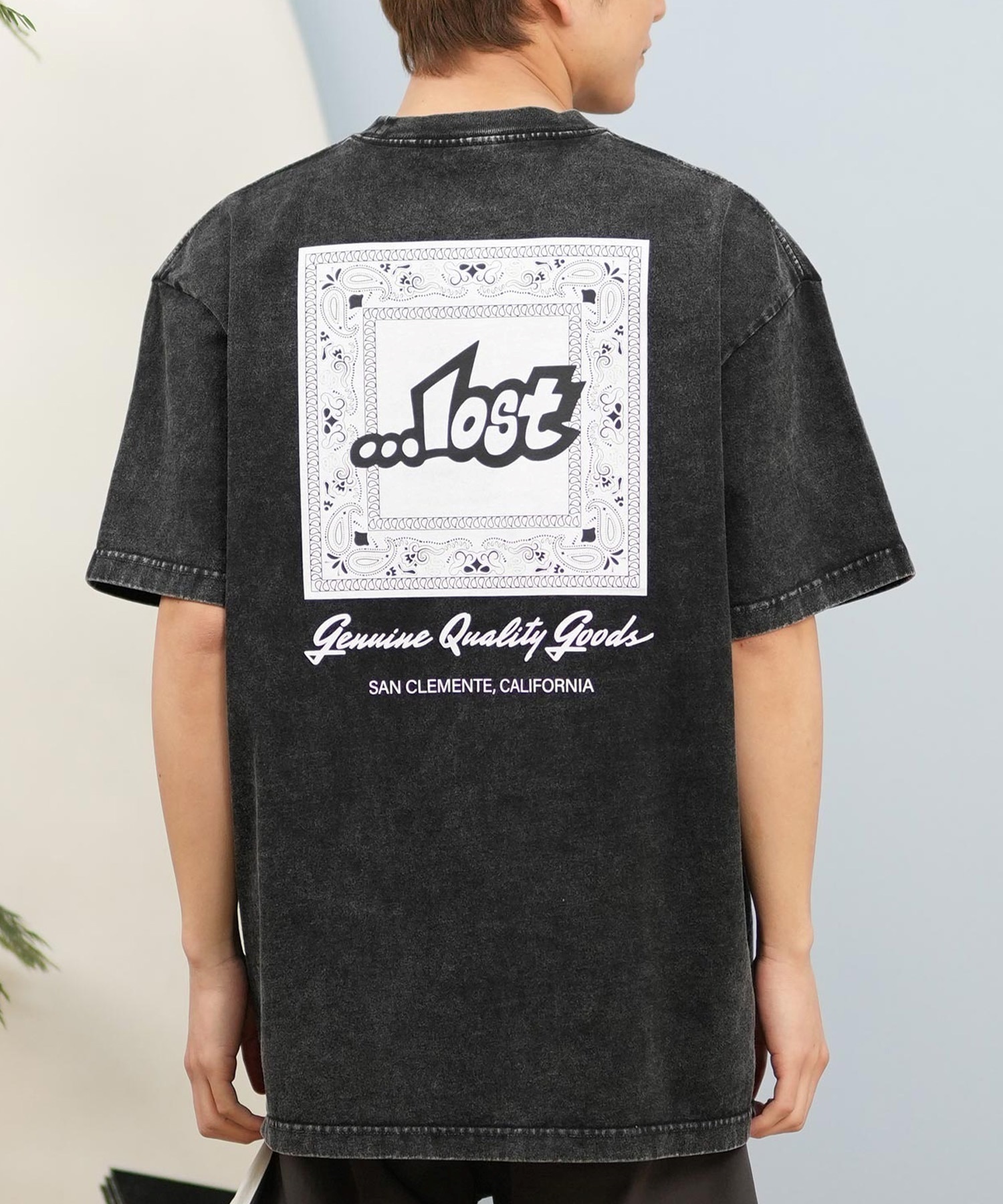 LOST ロスト 半袖 Tシャツ メンズ バックプリント ボックスロゴ