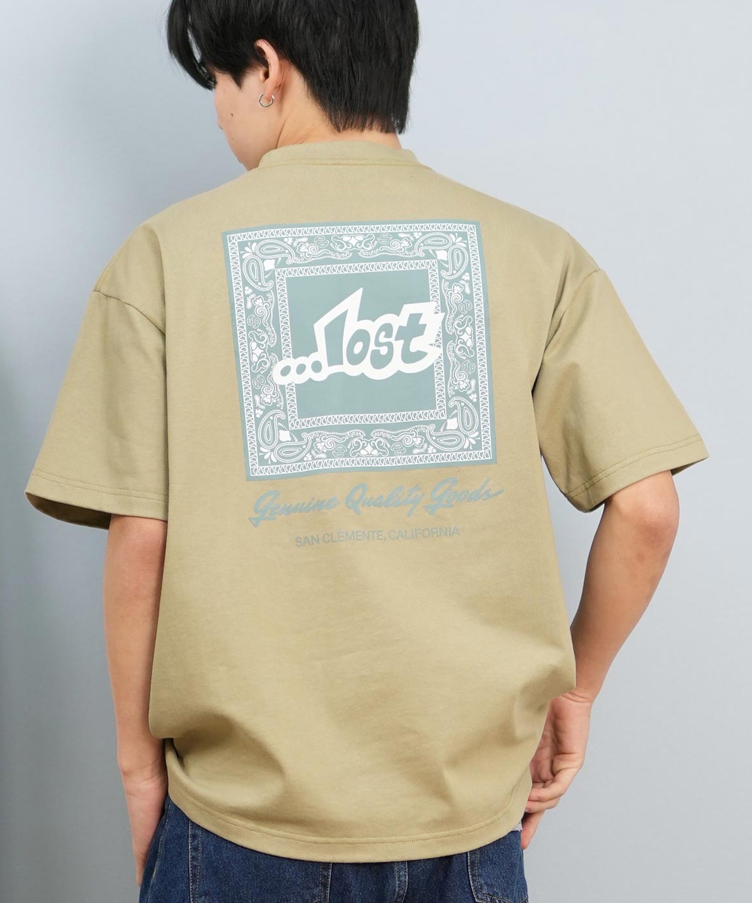 LOST ロスト 半袖 Tシャツ メンズ バックプリント ボックスロゴ