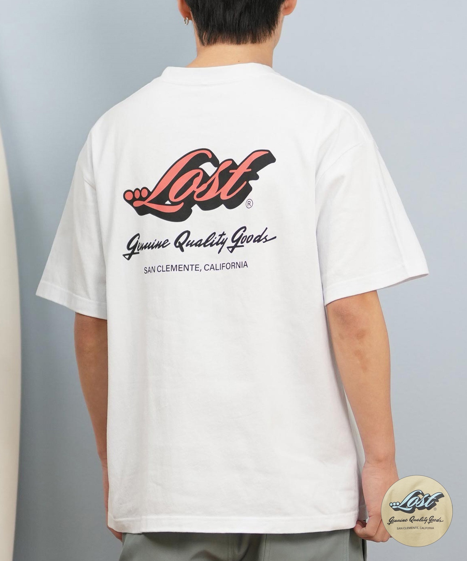 LOST ロスト 半袖 Tシャツ メンズ バックプリント ヘビーウェイト L25S