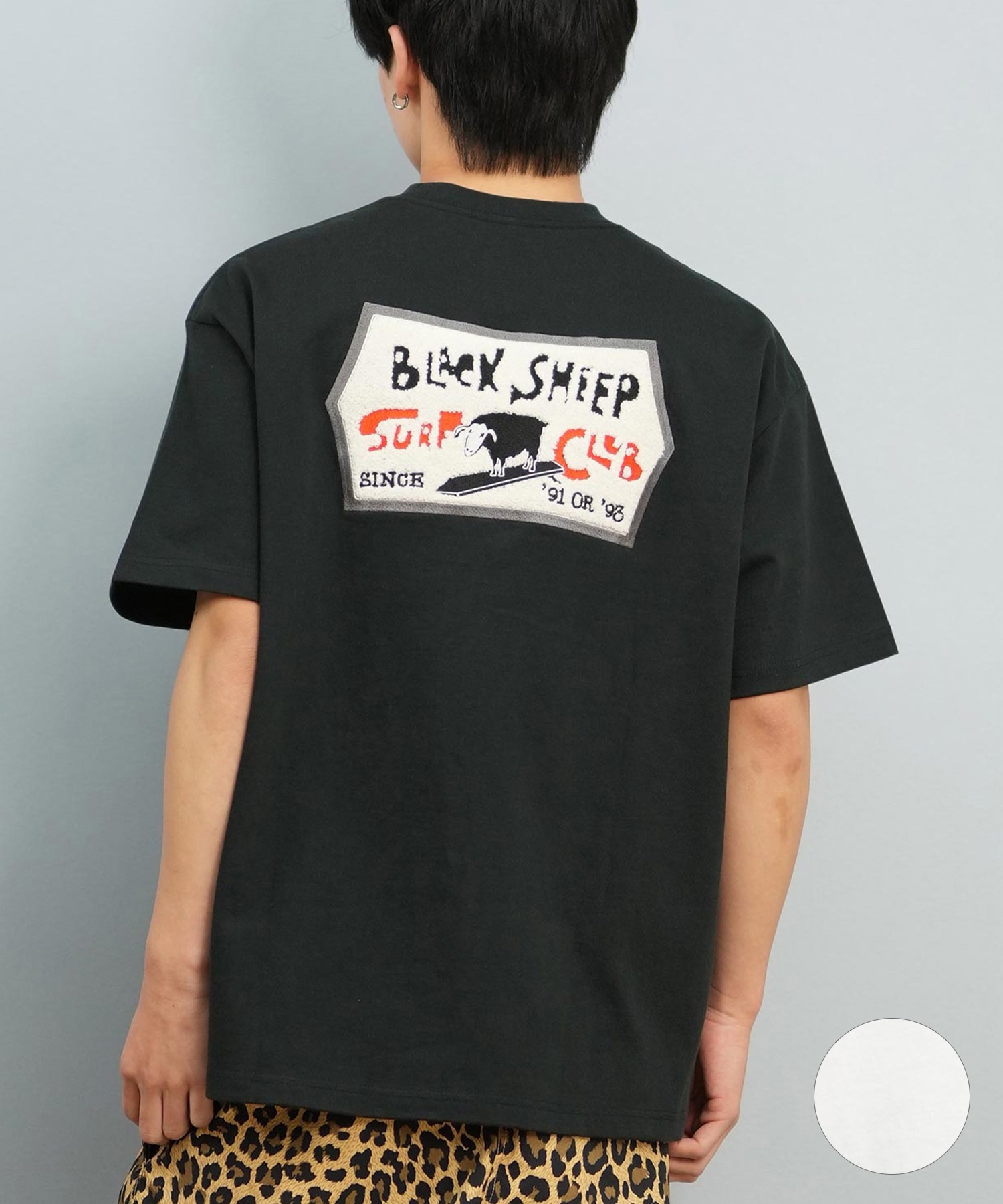 LOST ロスト 半袖 Tシャツ メンズ バックプリント サガラ刺繍