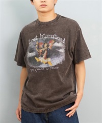 LOST ロスト 半袖 Tシャツ メンズ フロントプリント バンドT L25S-2108 ムラサキスポーツ限定(BLK1-M)