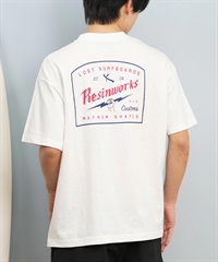 LOST ロスト 半袖 Tシャツ メンズ バックプリント ヘビーウェイト L25S-2109 ムラサキスポーツ限定(WHT-M)