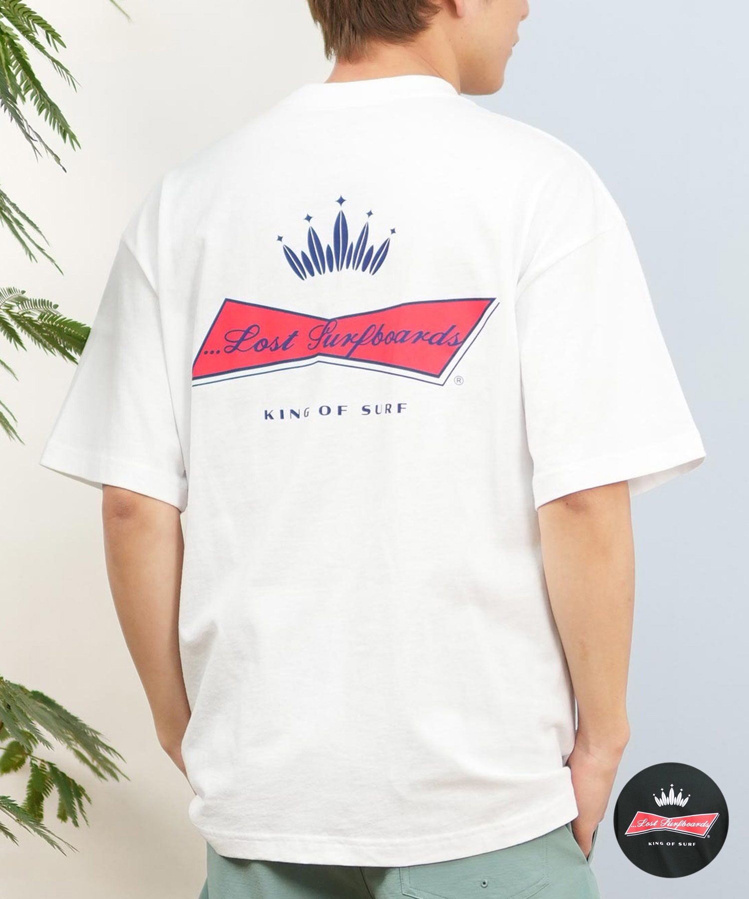 LOST ロスト 半袖 Tシャツ メンズ バックプリント ヘビーウェイト L25S
