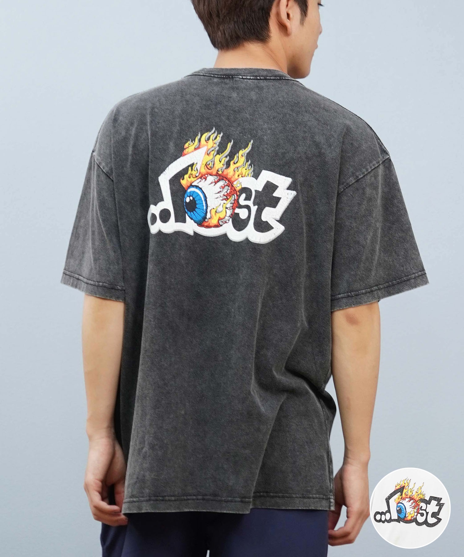 LOST ロスト 半袖 Tシャツ メンズ バックプリント ロゴ L25S-2113 ムラサキスポーツ限定(CBK-M)