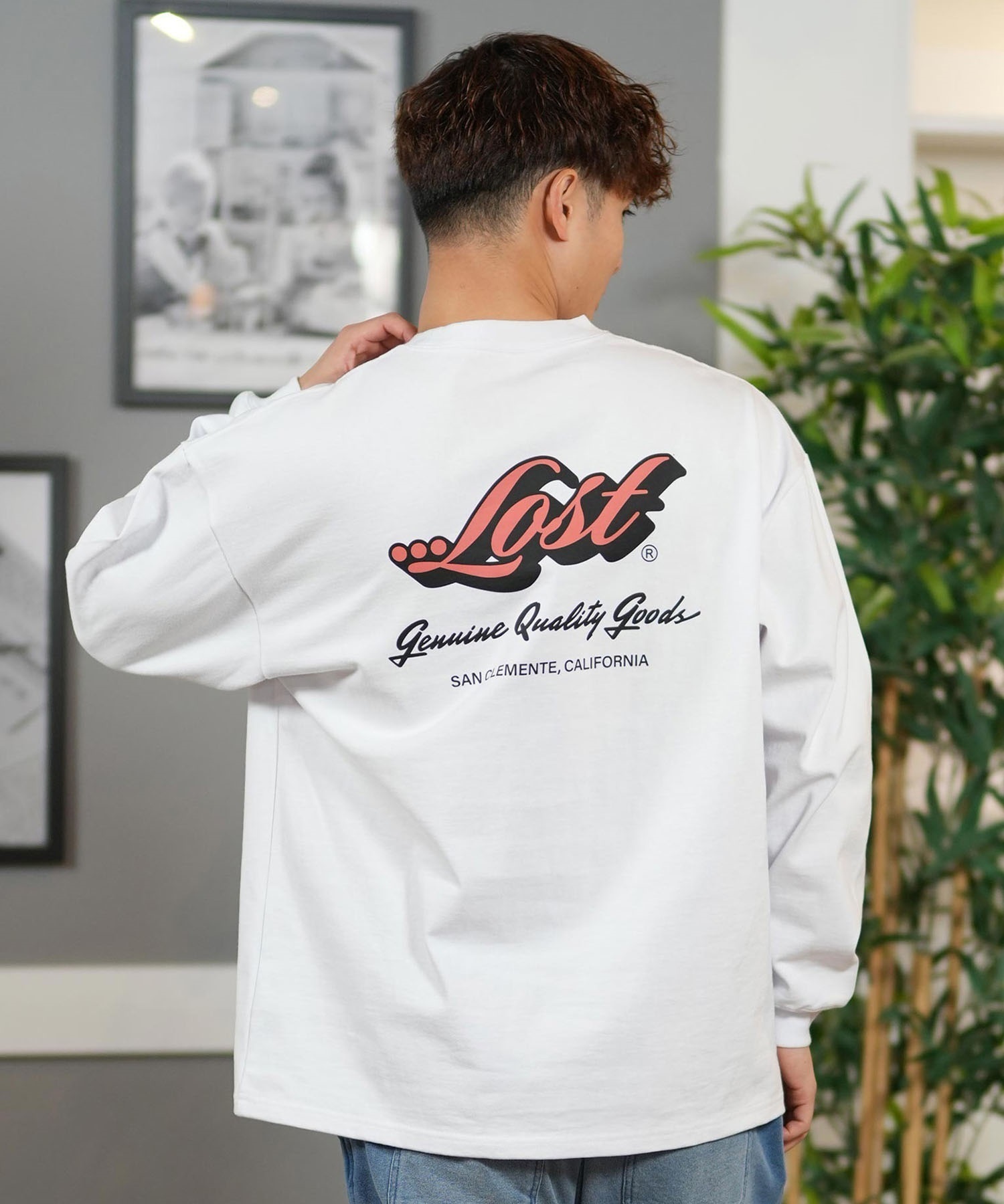 lost ロスト 長袖 Tシャツ メンズ バックプリント オーバーサイズ ユニ