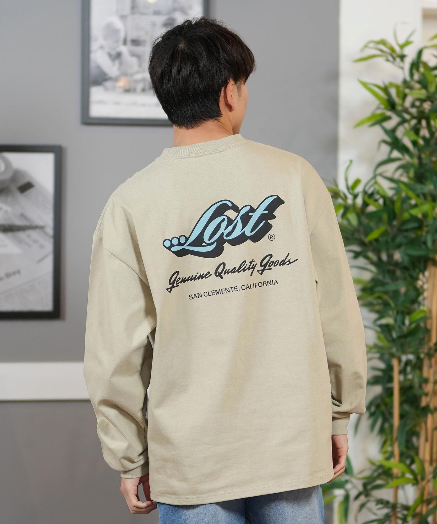 lost ロスト 長袖 Tシャツ メンズ バックプリント オーバーサイズ ユニ