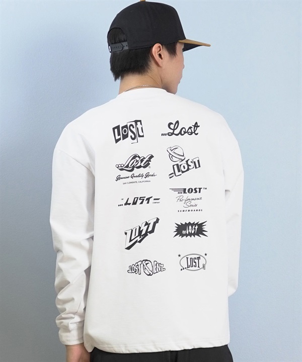 lost ロスト 長袖 Tシャツ ロンT メンズ AIRDRYシリーズ UVカット 遮熱性 吸汗速乾 LOGOS LS TEE L25F-2206 ムラサキスポーツ限定
