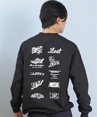 lost ロスト 長袖 Tシャツ ロンT メンズ AIRDRYシリーズ UVカット 遮熱性 吸汗速乾 LOGOS LS TEE L25F-2206 ムラサキスポーツ限定(BLK-M)