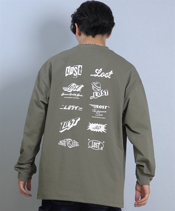 lost ロスト 長袖 Tシャツ ロンT メンズ AIRDRYシリーズ UVカット 遮熱性 吸汗速乾 LOGOS LS TEE L25F-2206 ムラサキスポーツ限定