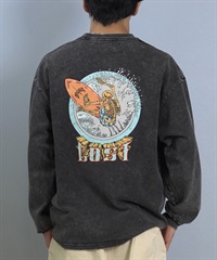 LOST ロスト 長袖 Tシャツ ロンT メンズ バックプリント ヘビーウェイト 古着風 ヴィンテージ加工 L25F-2201 ムラサキスポーツ限定(CBK-M)