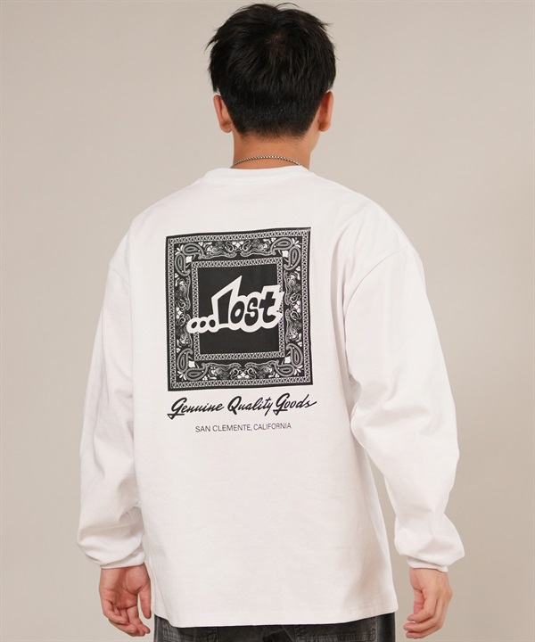 LOST ロスト 長袖 Tシャツ ロンT メンズ バックプリント ペイズリー柄 SPACER LS TEE L25F-2202