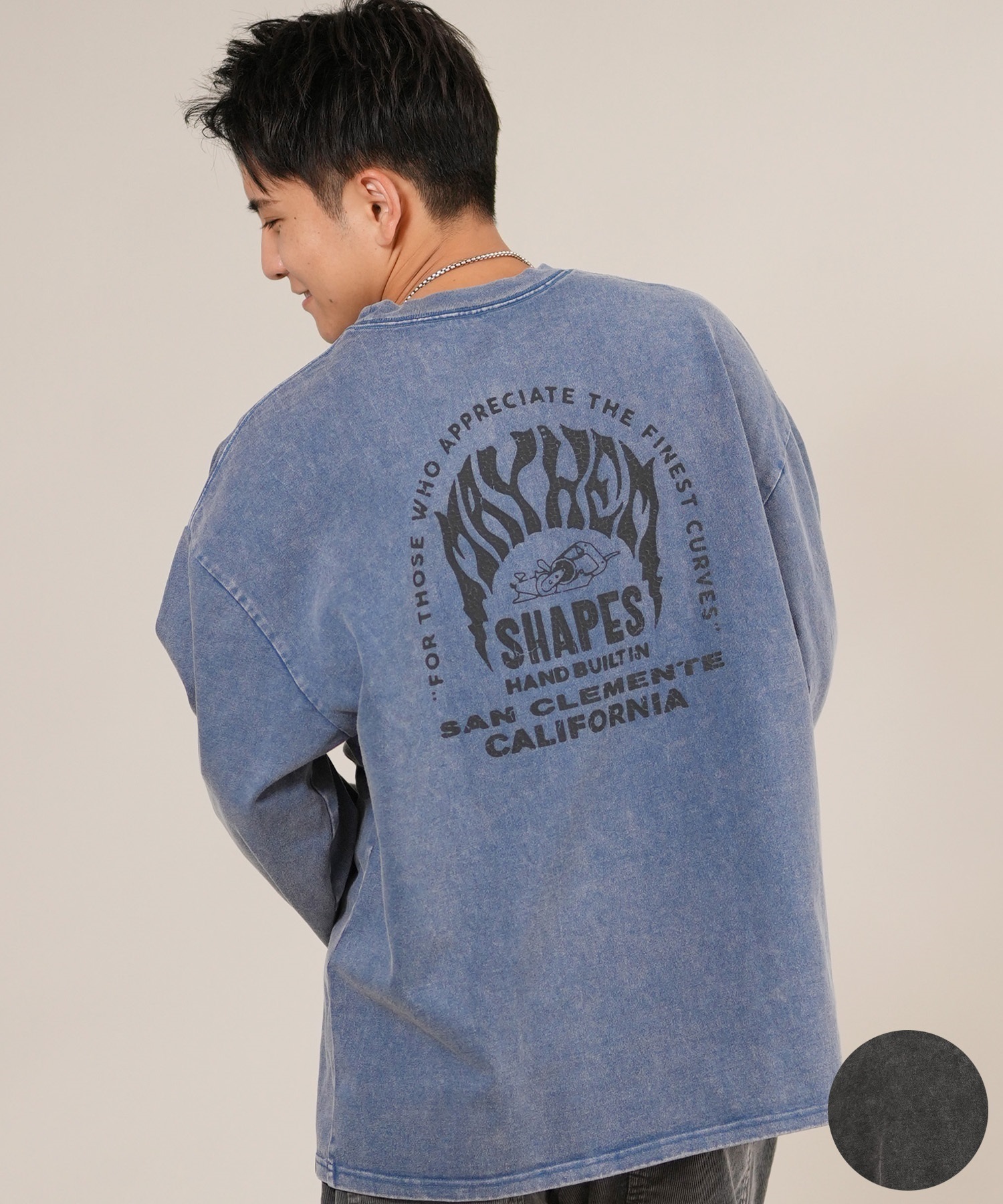 LOST ロスト 長袖 Tシャツ ロンT メンズ バックプリント ロゴ MEYHEM