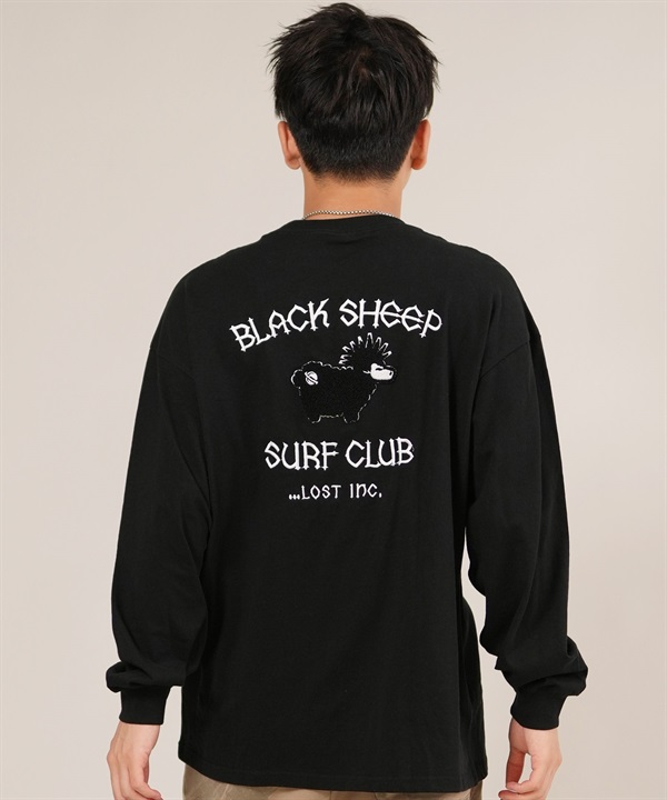 LOST ロスト 長袖 Tシャツ ロンT メンズ バックプリント ロゴ BLACK SHEEP LS TEE L25F-2205
